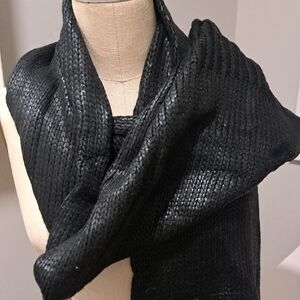William Rast Black Knit Scarf